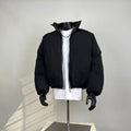 Oversized Black Cropped Puffer Jacket