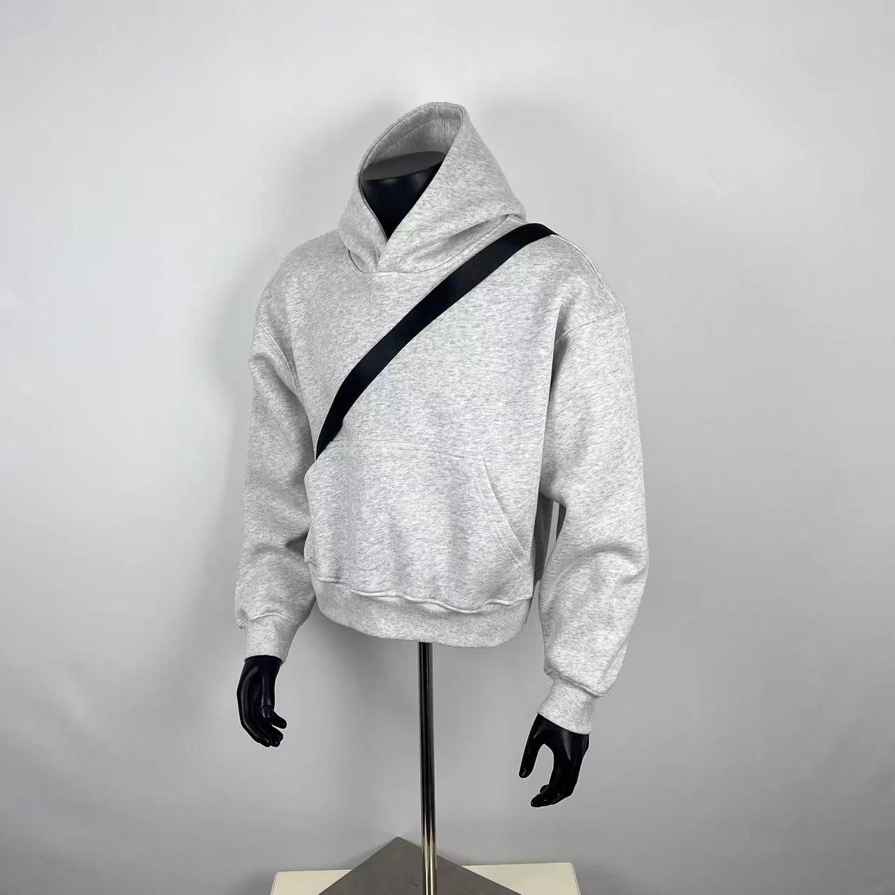 Heather Grey Heavyweight Fleece Hoodie