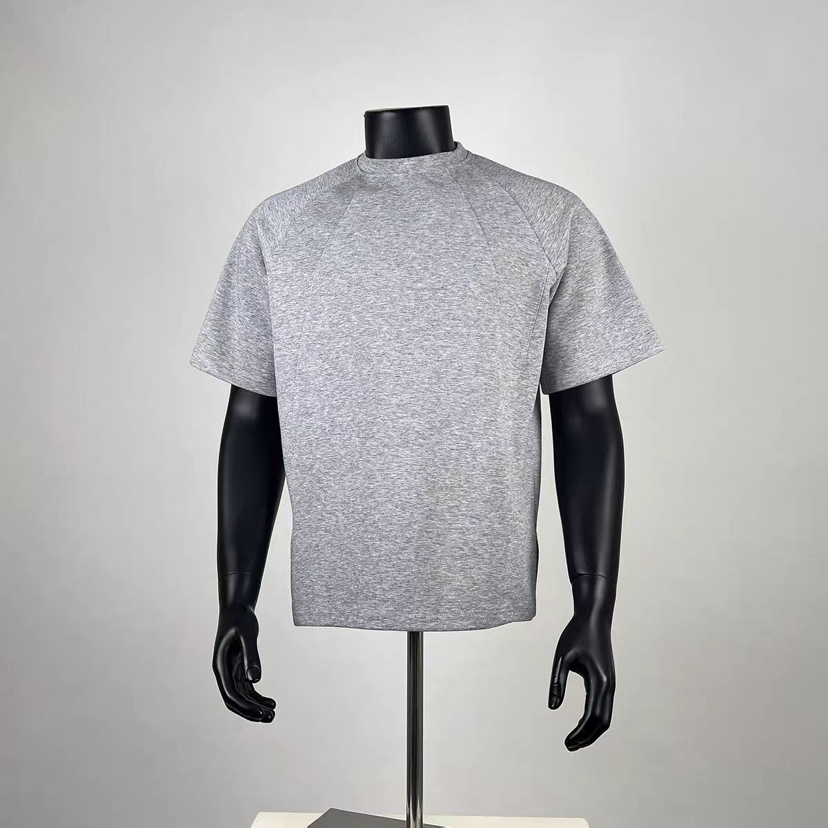 Men's White Structured Seam Oversized T-Shirt - Minimalist Streetwear Short Sleeve Top