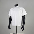 Men's White Structured Seam Oversized T-Shirt - Minimalist Streetwear Short Sleeve Top