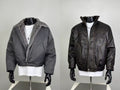 Men's Winter Jackets - Gray Fur-Lined Bomber & Vintage Leather Coat Set