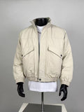 Beige Cargo Pocket Bomber Jacket | Clean Fit Streetwear Outerwear