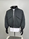 Dark Grey Cargo Pocket Bomber Jacket | Clean Fit Streetwear Outerwear